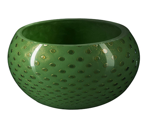 Mocenigo Dark Green Gold Italian Bowl
