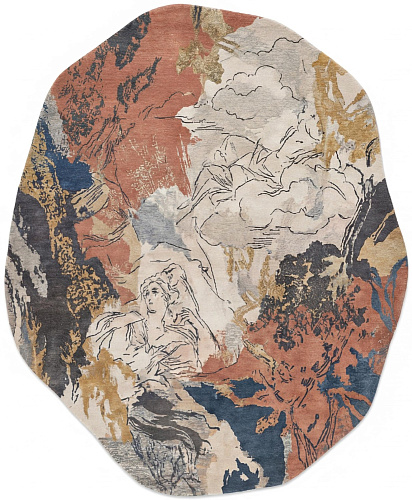 Stone Medallion Round Designer Rug