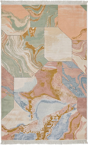 Pastel Collage Handmade Rug