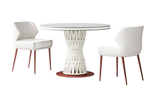 Indoor/Outdoor White Dining Set