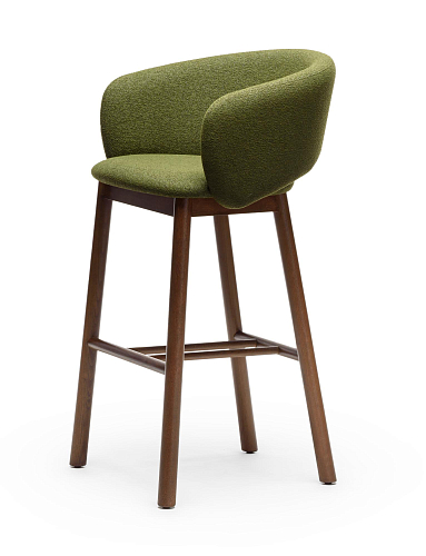 Bel Green Walnut Bar Stool