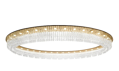 Oval Chandelier with Venetian Drop Glass