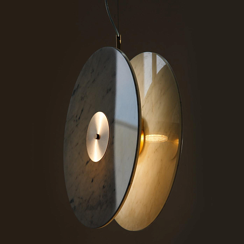 Double Marble Pendant Light