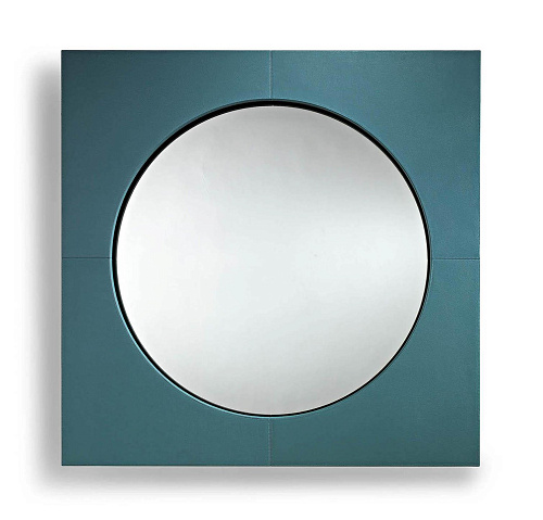 Leather Mirror with Back Lights
