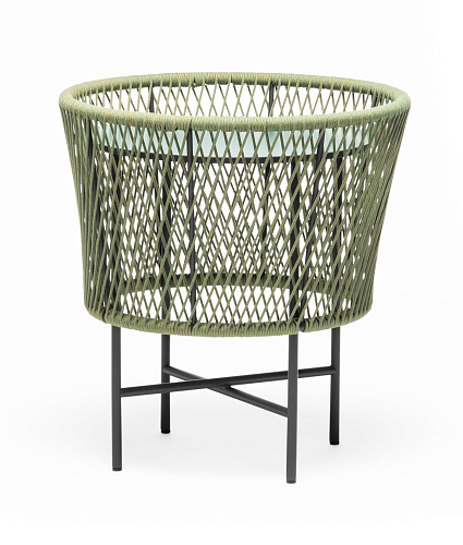 Tamburo Round Green Outdoor Coffee Table