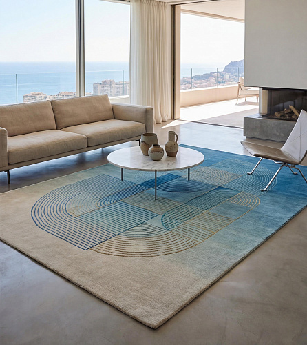 Blue Monolith Luxury Designer Rug