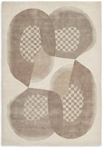 Soft Orbits Taupe Artisan Rug