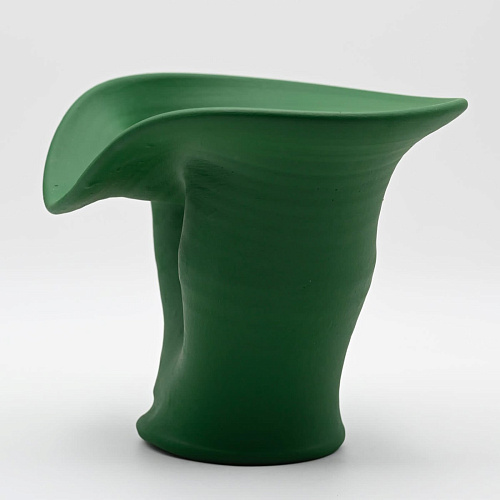 Green Sculptured Vase
