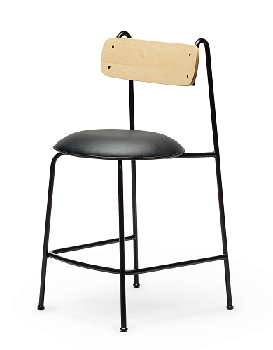 Lena Black Ash Bar Chair