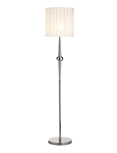 Elegant Floor Lamp with Striped Fabric Shade