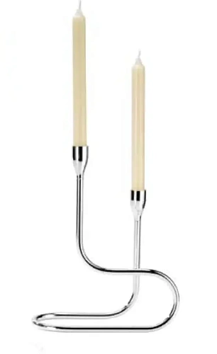 Two-Light Silver-Plated Candelabrum