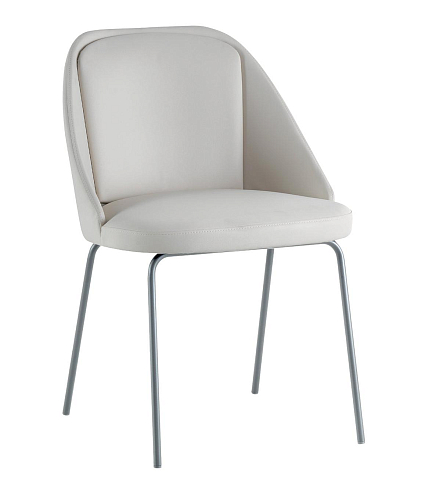 Amy White Leather Chair