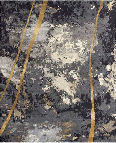 Obsidian Veil Handcrafted Rug