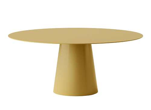 Shell Yellow Round Table
