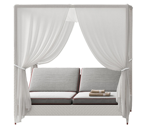 سرير نهاري خارجي بمظلّة