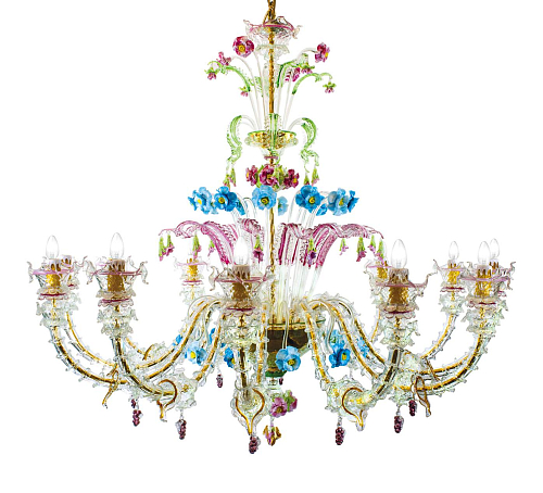 Venetian Glass Multicolor Chandelier