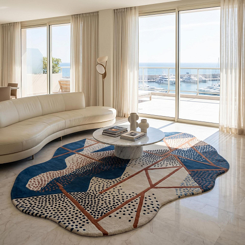 Figurative Mosaic Artisan Handwoven Rug