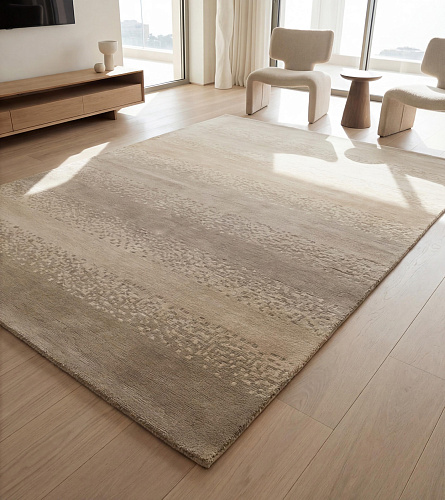 Soft Ombre Sand Artisan Rug