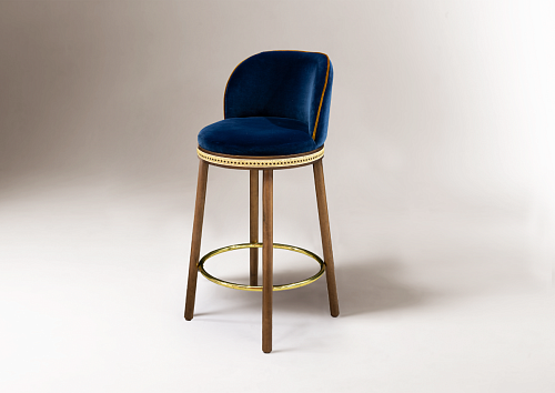 Alma Modern Blue Bar Stool