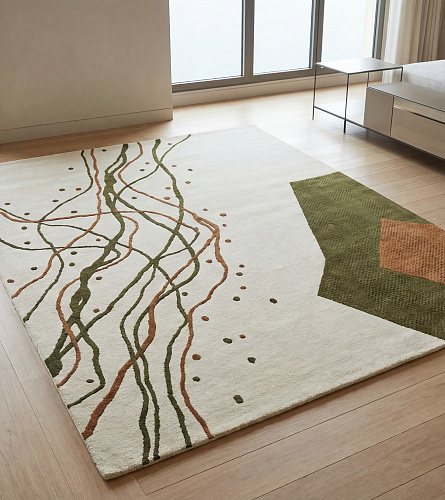 Calligraphic Paths Handmade Rug