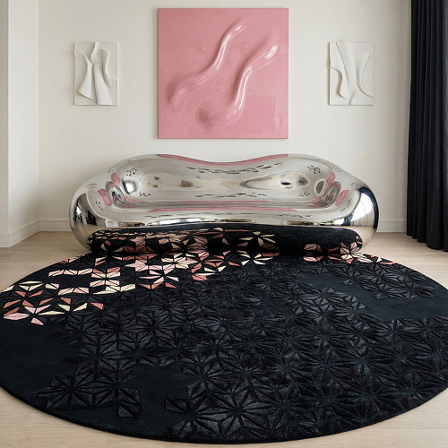 Harmony Black Contemporary Rug