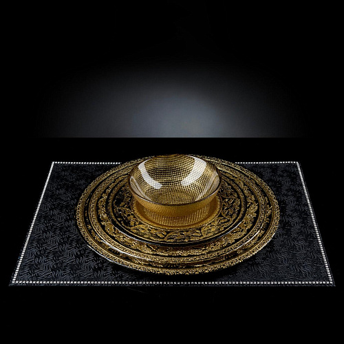 Classic Black and Gold Bowl Italian Design