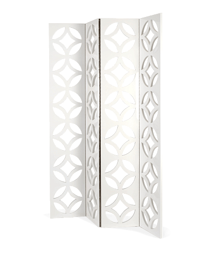 Pearl White Folding Screen