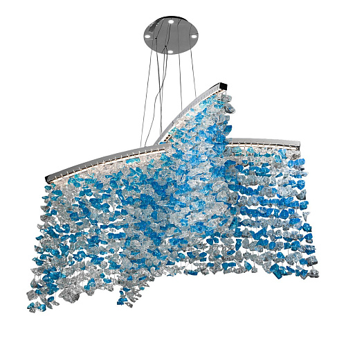 Blue Murano Glass Chandelier Venetian Craft