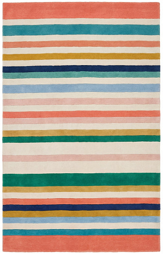 Striped Spectrum Blue Designer Rug