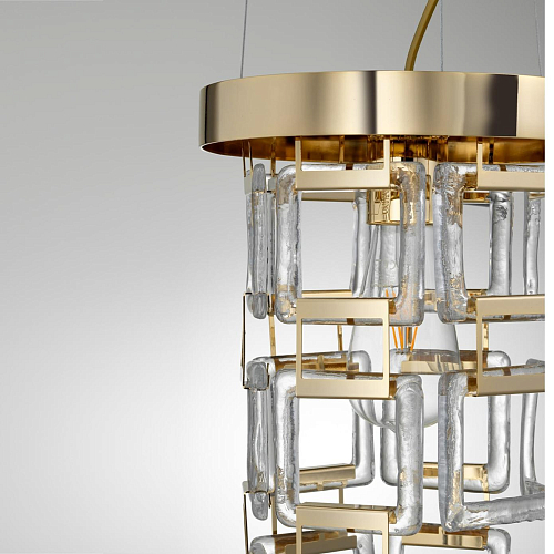 Bracelet Soft Gold Chandelier with Venetian Glass