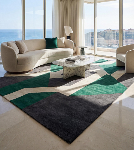 Interlocking Paths Artisan Handwoven Rug