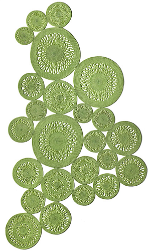 سجادة «روب» داخلية/خارجية خضراء