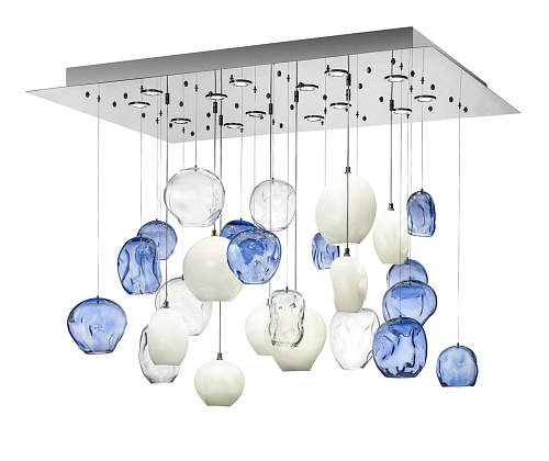 Blue Motion Venetian Glass Chandelier