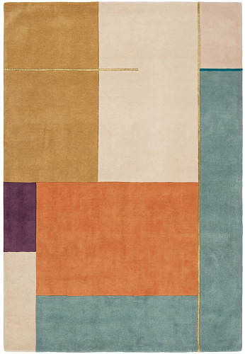 Warm Blocks Designer Rug