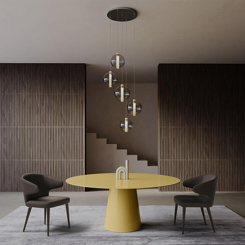 Shell Yellow Round Table
