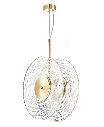 Ripple Double Crystal Disc Chandelier