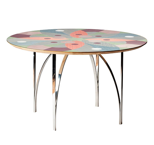 Multi-Color Veneer Dining Table