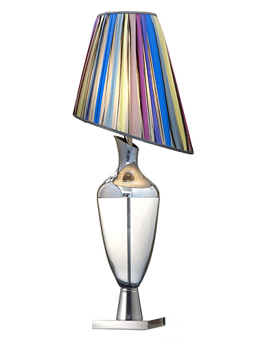Multicolor Fumé Venetian Glass Table Lamp