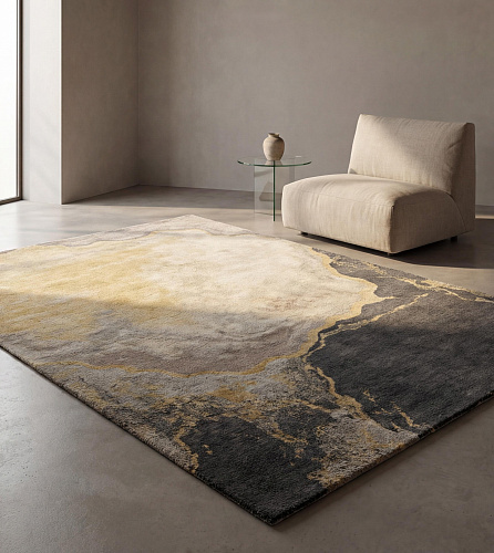 Gilded Abyss Hand-Crafted Rug