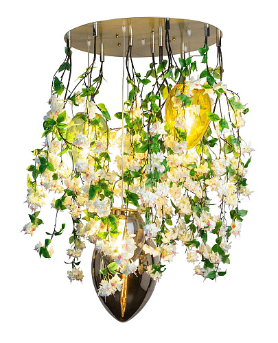 Crystal Egg Cascade Handcrafted Chandelier