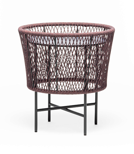 Tamburo Round Blue & Red Outdoor Coffee Table