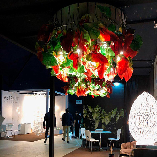 Red Anthurium Italian Chandelier