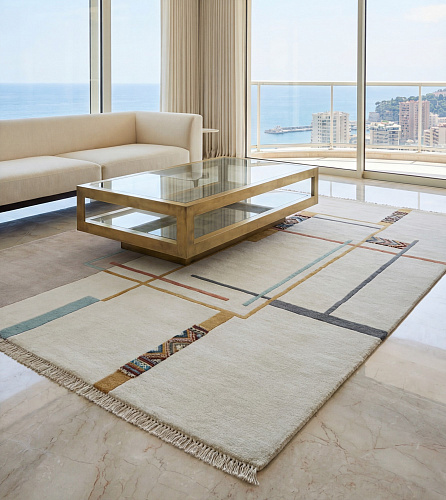 Linear Atlas Warm Handmade Rug