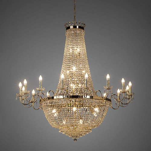 Luxury Crystal Chandelier in Soft Gold