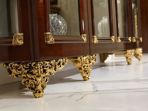 Brown & Gold Display Cabinet