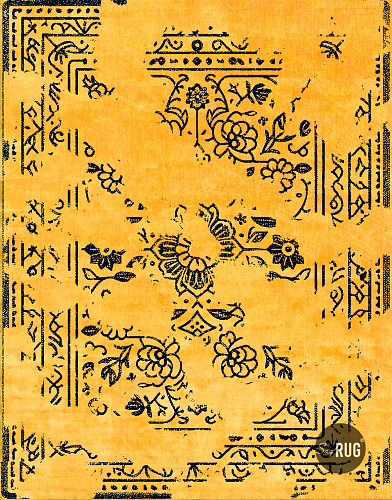 Agra Black & Gold Rug