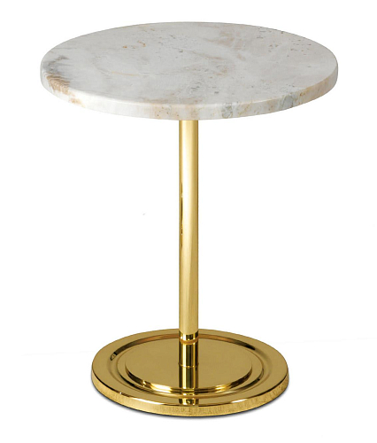 Low Marble Top Side Table