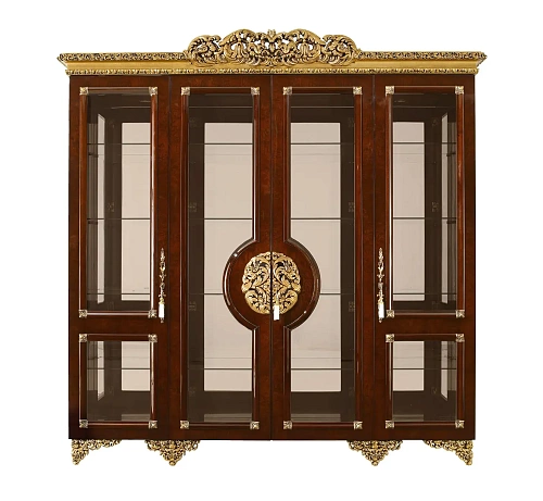 Brown & Gold Display Cabinet