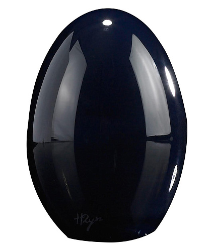 Black Glass Small Egg Artisan