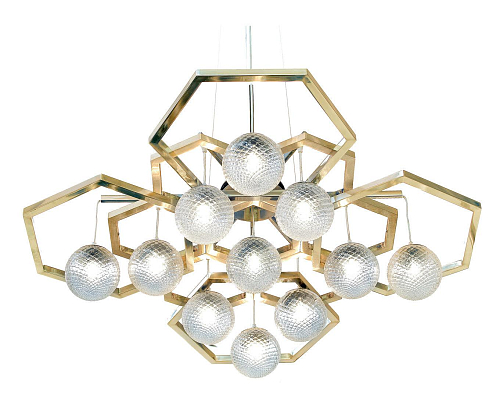 Hexagon Brass Venetian Chandelier
